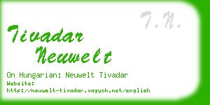 tivadar neuwelt business card